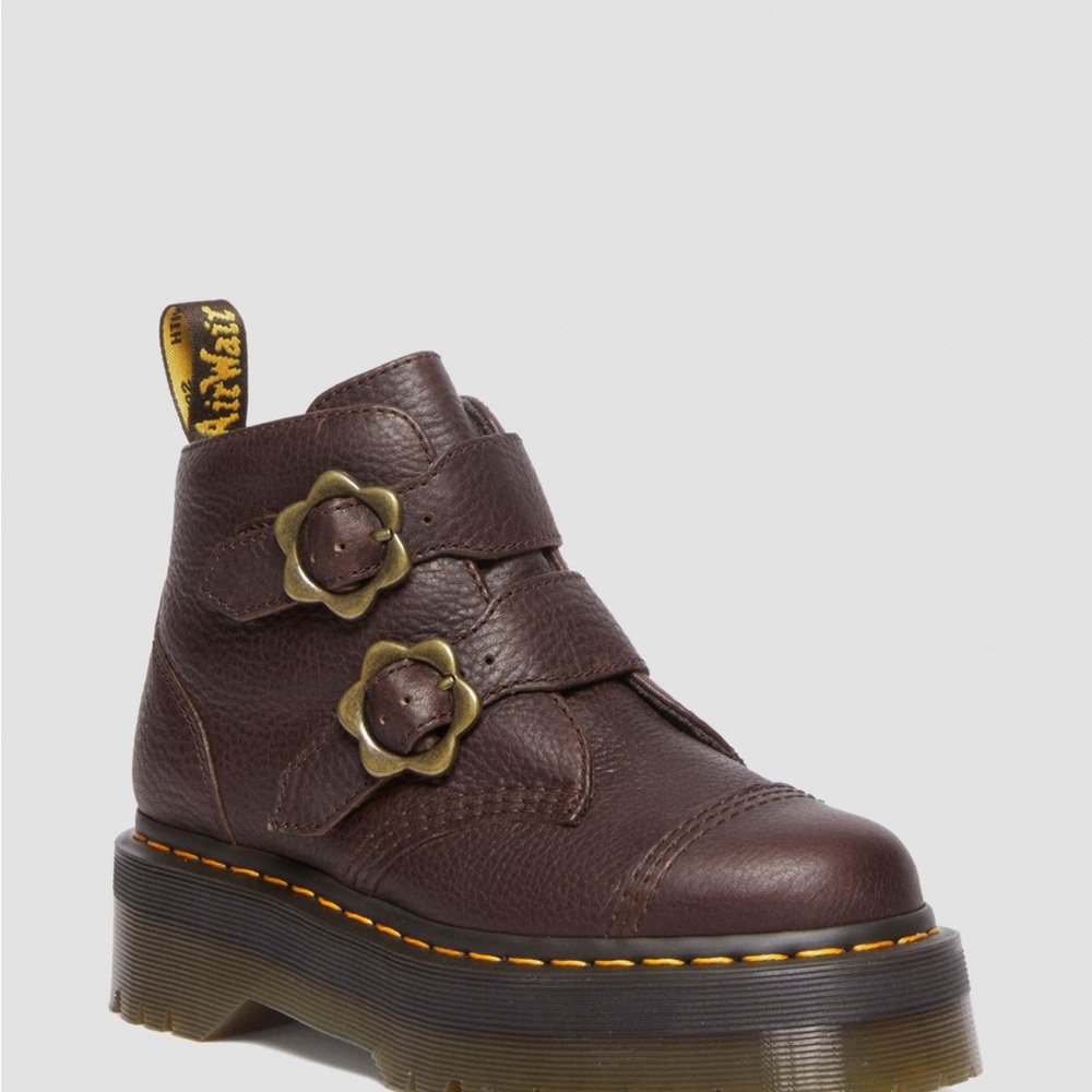 Dr. Martens Brown Leather Platform Boots